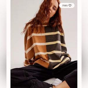 Free People Uptown Stripe Pullover